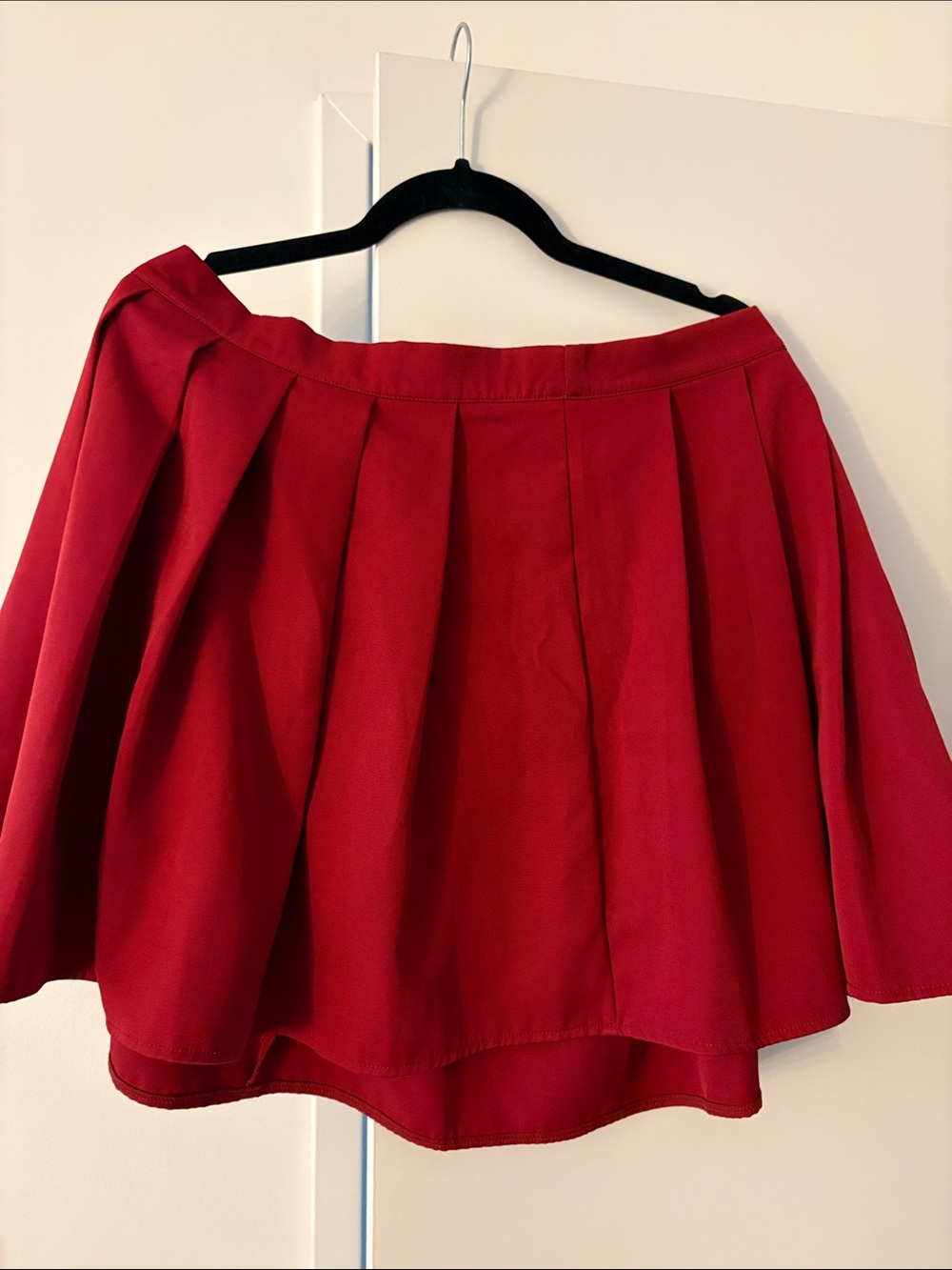 SHEIN Red Circle Skater Skirt